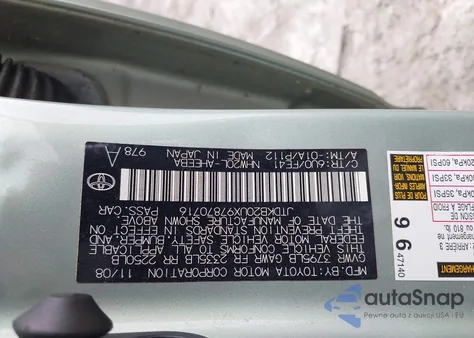 2009 Toyota Prius Touring z USA, uszkodzony, nr VIN JTDKB20UX97870716